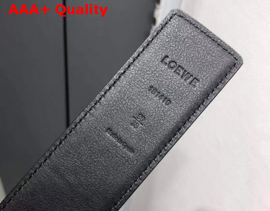 Loewe Anagram Buckle Reversible Belt 4cm Black Calfskin Replica
