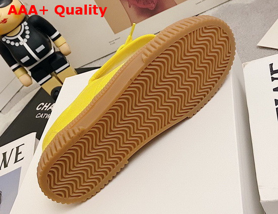 Loewe Anagram Flap Sneaker in Yellow Canvas Replica
