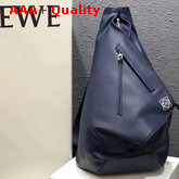 Loewe Anton Backpack Navy Blue Classic Calf Leather Replica