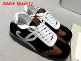 Loewe Ballet Runner Black and White Nylon and Calf Replica