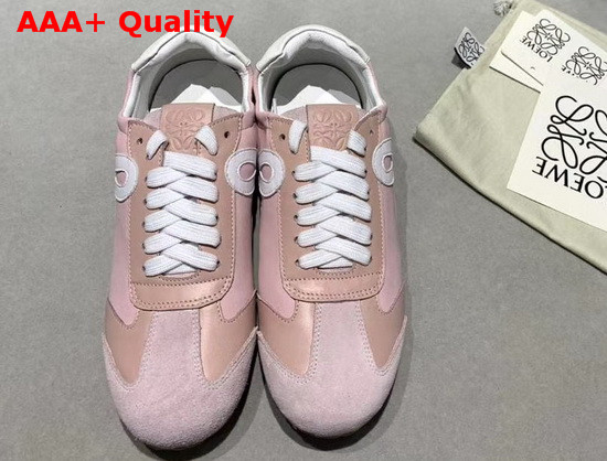 Loewe Ballet Runner Pink and White Leather Replica