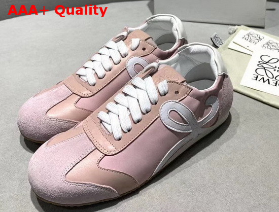 Loewe Ballet Runner Pink and White Leather Replica