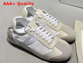 Loewe Ballet Runner White and Off White Nylon and Leather Replica
