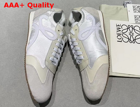 Loewe Ballet Runner White and Off White Nylon and Leather Replica