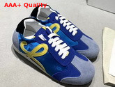 Loewe Ballet Runner in Blue Nylon and Suede Leather Replica