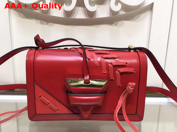 Loewe Barcelona Laced Small Bag Red Calfskin Replica