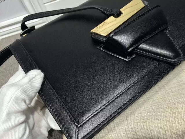 Loewe Barcelona Shoulder Bag Black Calf Leather for Sale