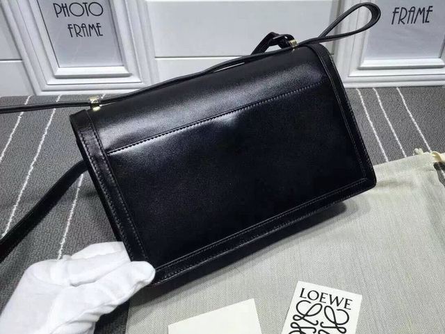 Loewe Barcelona Shoulder Bag Black Calf Leather for Sale