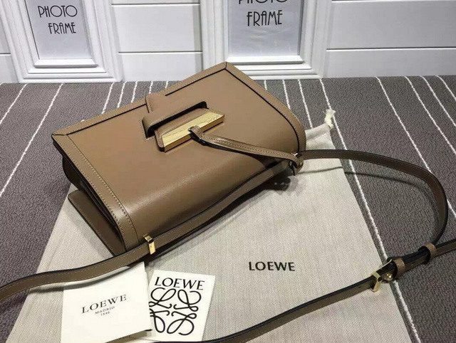 Loewe Barcelona Structured Bag Apricot Calf Leather for Sale