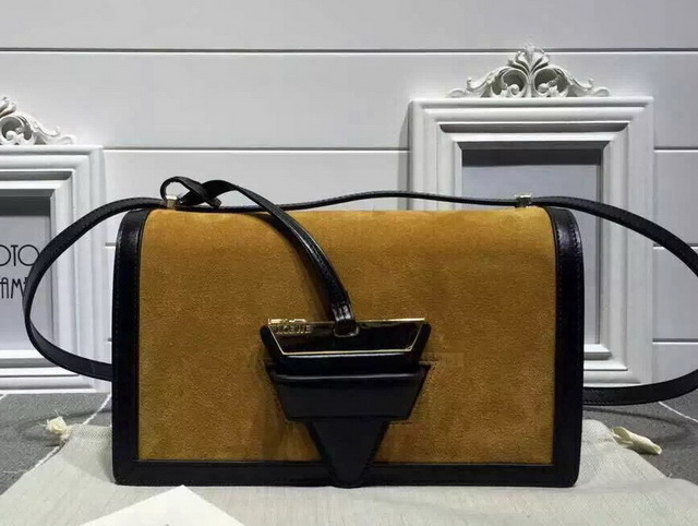Loewe Barcelona Structured Bag Brown Suede Leather for Sale
