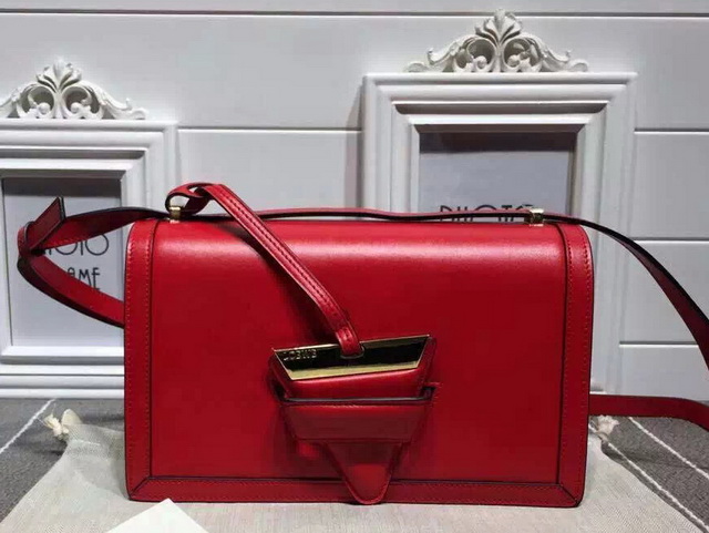 Loewe Barcelona Structured Bag Red Calf Leather for Sale