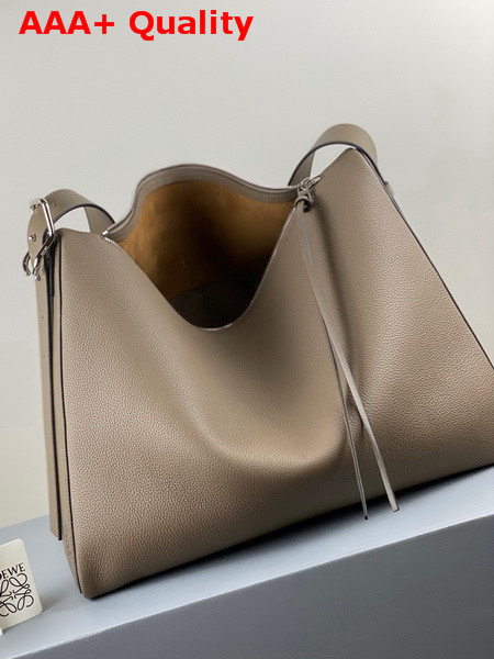 Loewe Berlingo Bag in Grained Calfskin Grey Replica