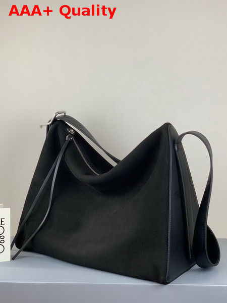 Loewe Berlingo Bag in Suede and Calfskin Black Replica