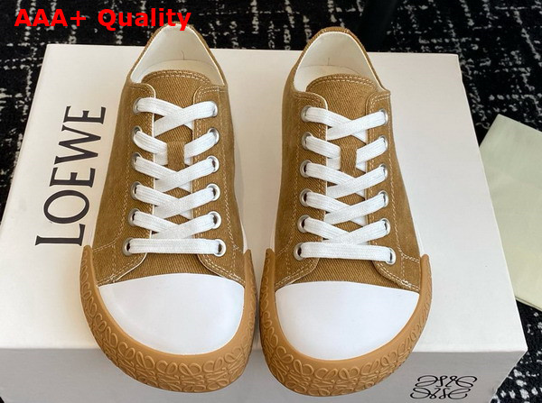 Loewe Bloc Sneaker in Brown Denim Replica