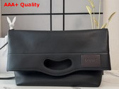 Loewe Bob Folded Tote in Black Shiny Supple Calfskin Replica