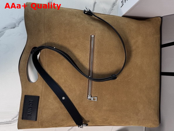 Loewe Bob Folded Tote in Tobacco Suede Replica