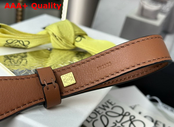 Loewe Branded Short Strap in Tan Classic Calfskin Replica