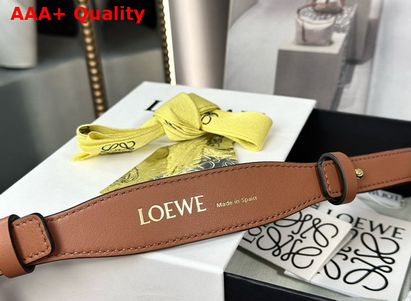Loewe Branded Short Strap in Tan Classic Calfskin Replica