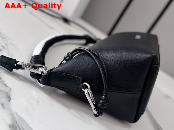 Loewe Cala Mini Bag in Mellow Nappa Lambskin Black and Soft White Replica