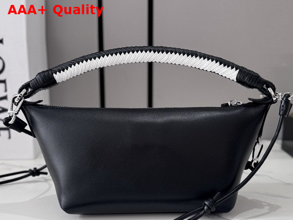 Loewe Cala Mini Bag in Mellow Nappa Lambskin Black and Soft White Replica