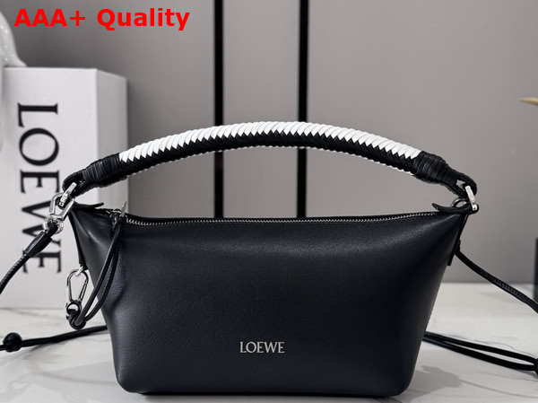 Loewe Cala Mini Bag in Mellow Nappa Lambskin Black and Soft White Replica