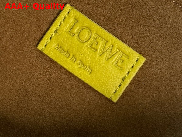 Loewe Cala Mini Bag in Mellow Nappa Lambskin Lemon and Soft White Replica