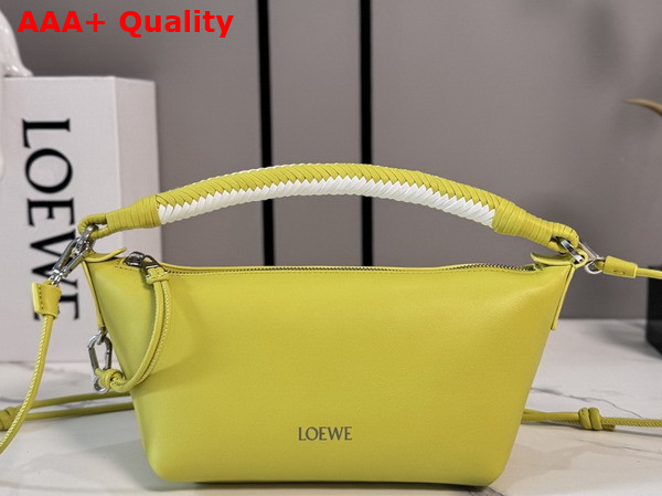 Loewe Cala Mini Bag in Mellow Nappa Lambskin Lemon and Soft White Replica