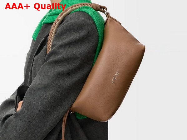 Loewe Cala Mini Bag in Mellow Nappa Lambskin Mocha and Beige Replica