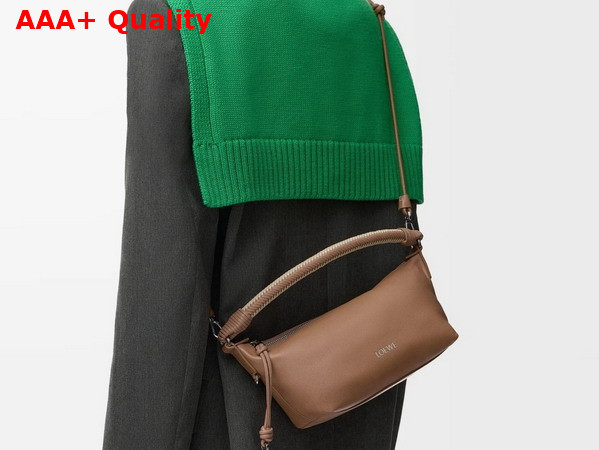 Loewe Cala Mini Bag in Mellow Nappa Lambskin Mocha and Beige Replica