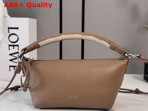 Loewe Cala Mini Bag in Mellow Nappa Lambskin Mocha and Beige Replica