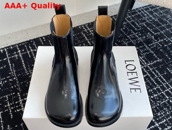 Loewe Campo Chelsea Boot in Black Brushed Calfskin Replica