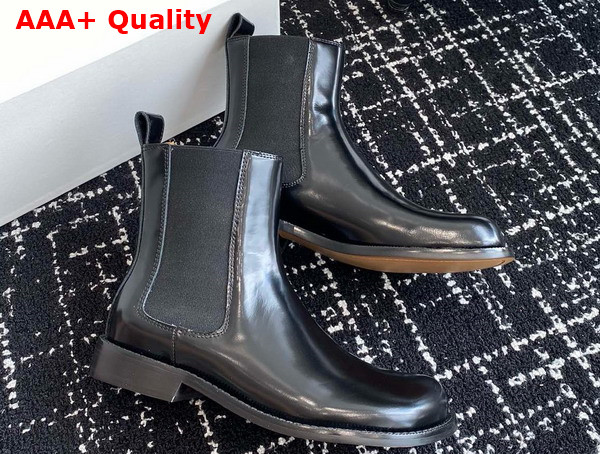 Loewe Campo Chelsea Boot in Black Brushed Calfskin Replica
