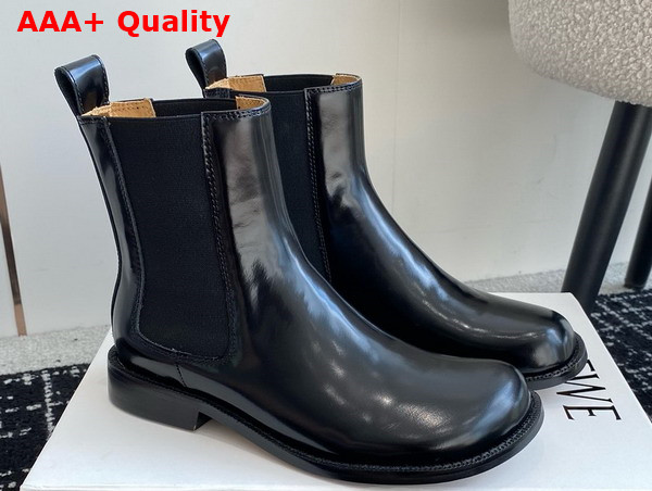 Loewe Campo Chelsea Boot in Black Brushed Calfskin Replica