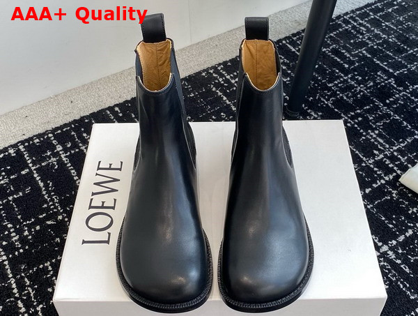 Loewe Campo Chelsea Boot in Black Calfskin Replica