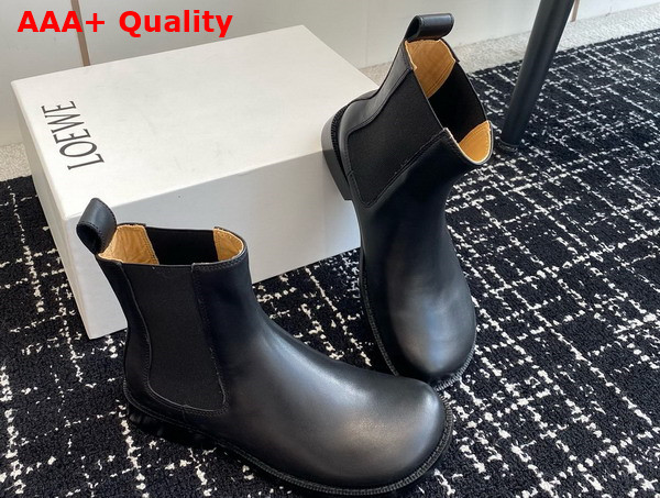 Loewe Campo Chelsea Boot in Black Calfskin Replica