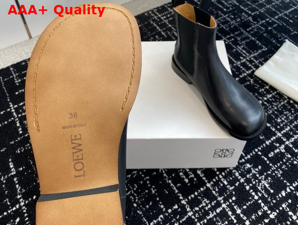 Loewe Campo Chelsea Boot in Black Calfskin Replica