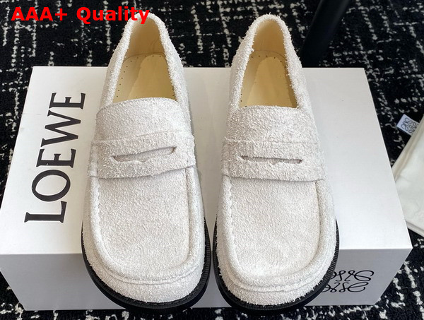 Loewe Campo Loafer in Beige Brushed Suede Replica