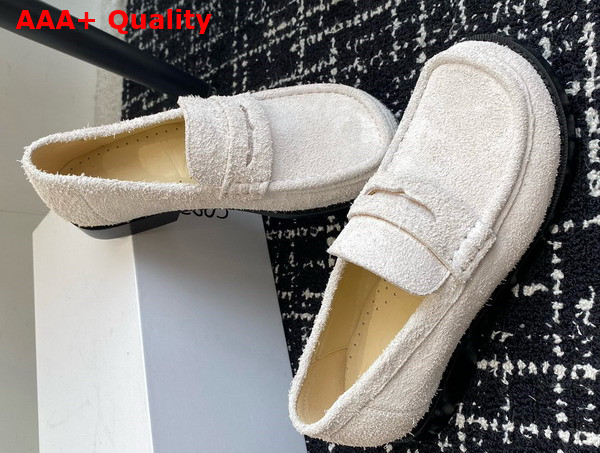 Loewe Campo Loafer in Beige Brushed Suede Replica