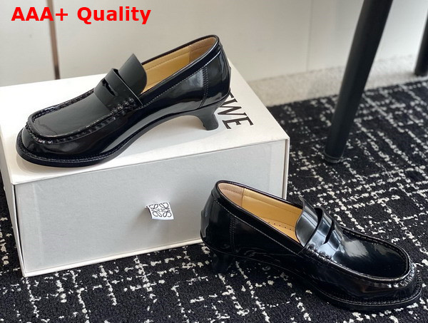 Loewe Campo Loafer in Black Calfskin Replica