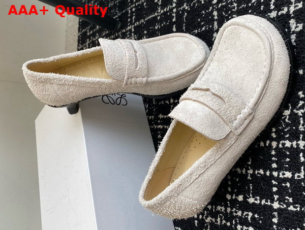 Loewe Campo Loafer in Brushed Suede Beige Replica
