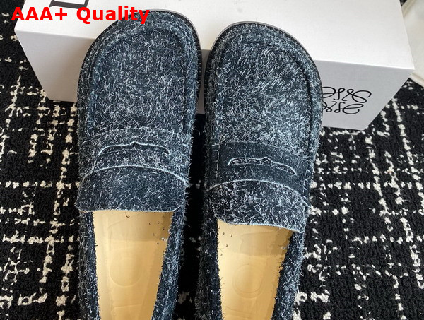 Loewe Campo Loafer in Brushed Suede Charcoal Replica