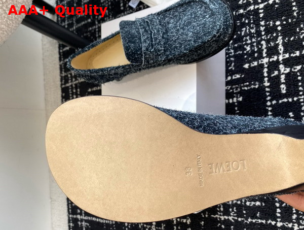 Loewe Campo Loafer in Brushed Suede Charcoal Replica