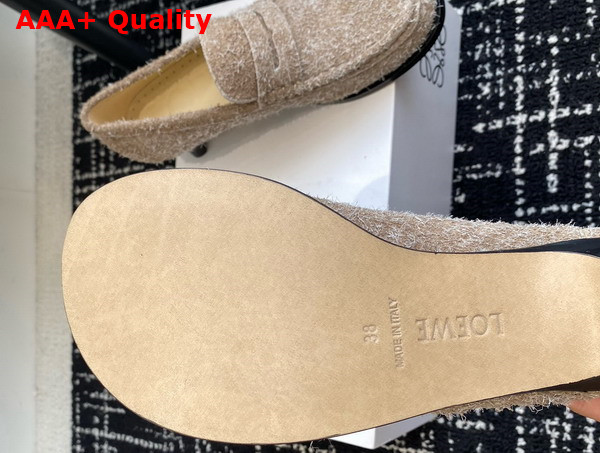 Loewe Campo Loafer in Brushed Suede Khaki Green Replica