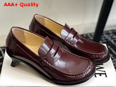 Loewe Campo Loafer in Burgundy Calfskin Replica