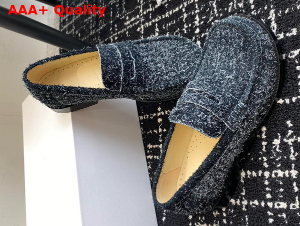 Loewe Campo Loafer in Charcoal Brushed Suede Replica