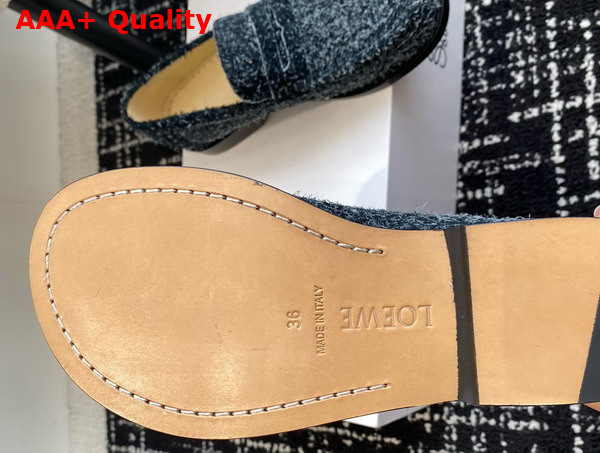 Loewe Campo Loafer in Charcoal Brushed Suede Replica