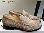 Loewe Campo Loafer in Khaki Green Brushed Suede Replica