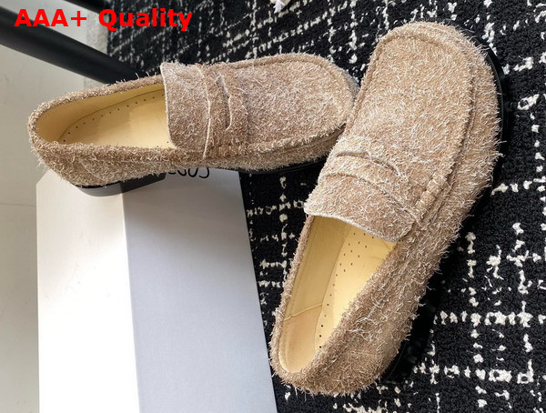 Loewe Campo Loafer in Khaki Green Brushed Suede Replica