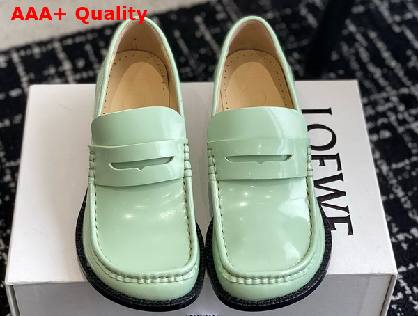 Loewe Campo Loafer in Light Green Calfskin Replica