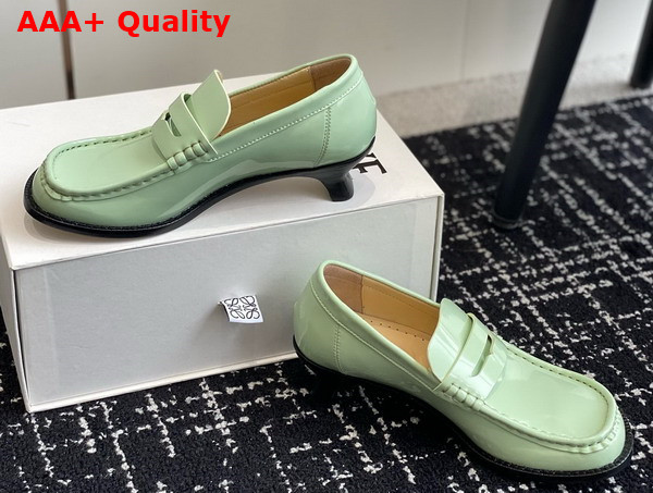 Loewe Campo Loafer in Light Green Calfskin Replica